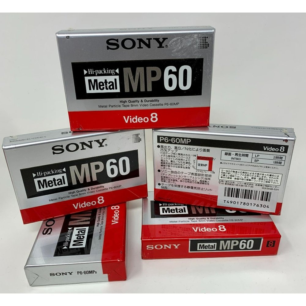5 Sony Japan‎ Limited Blank Video 8 HG Tapes MP60